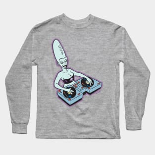 Alien DJ Gal Long Sleeve T-Shirt